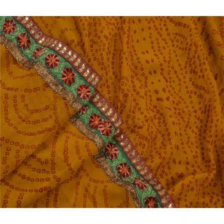 Sanskriti Vintage Saree 100 Pure Georgette Silk Embroidered Fabric Premium Band 6