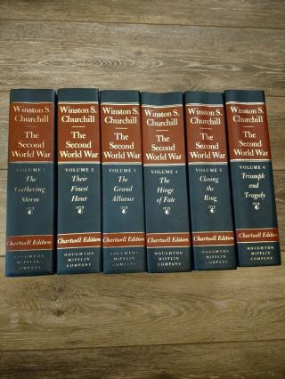 Winston S.  Churchill The Second World War Chartwell Edition 6 Volume Set