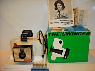 Polaroid The Swinger Model 20 Land Camera With Box And Instructions