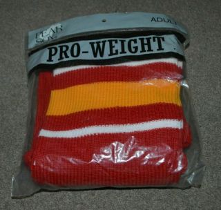 Vtg Calgary Flames Style Pro Weight Mens Pear Sox Adult Hockey Socks