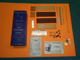 Three (3) " H.  P.  Product " Vintage Tt Gauge Model Car Kits - Box,  Flat & Gondola
