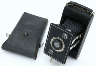 Kodak Jiffy Series Ii Folding Camera W/twindar Lens Case 380616