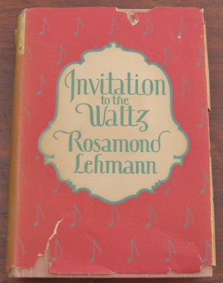 Rosamond Lehmann Invitation To The Waltz Stated 1st/1st Hardcover W/dj Fine/fair
