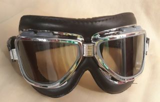 Vintage Climax 510 Goggles Aviator Motorcycle Race Car Steampunk