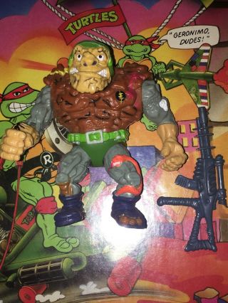 1989 General Traag Tmnt Teenage Mutant Ninja Turtles Vintage With Weapon