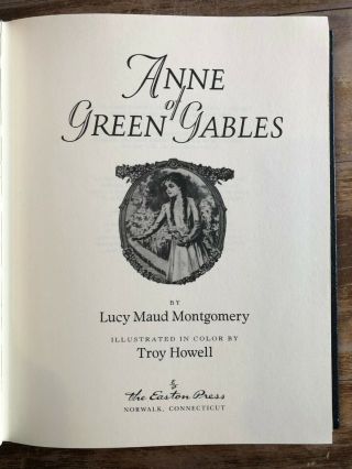 Anne of Green Gables - Montgomery,  Easton Press,  1988,  leather bound, 4