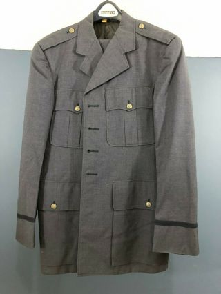 Vintage Us Air Force Officer Uniform Coat 42r Pants 34 Wool Tropical Blue Af 84