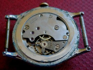 Vintage 1940s Oversized VADUX 15 Jewels Military Swiss Watch Running Wristwatch 6