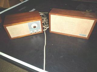 Klh Model Twenty One Henry Kloss Mcm 21 Fm Radio W/ Wood Case,  Extra Speaker