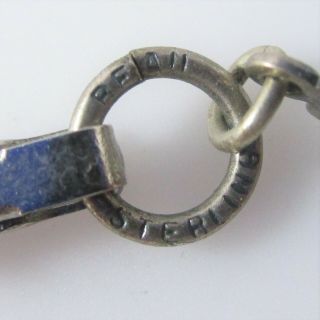 Beau Scarab Carved Panel Link Bracelet Vintage Signed Sterling Silver 6.  5g | 7 