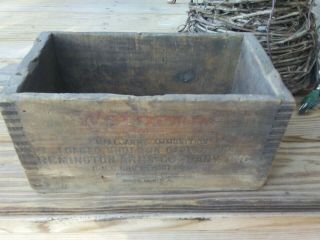Remington Vintage Advertising Wood Ammo Box