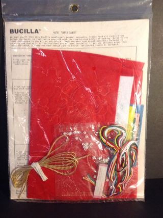 Vintage Bucilla Felt Jeweled Holiday Ornaments Kit 
