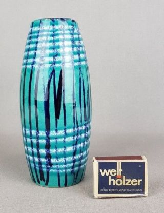 Vintage 1970 ' s SCHEURICH KERAMIK Vase 522 - 18 West German Pottery Fat Lava Era 2