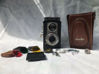 - Ciro - Flex Wollensak Lens 85mm Film Camera Alphax w/ Case & Hood/Filters 5
