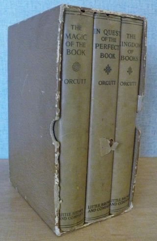 Quest Of The Perfect Book 3 Vol Trilogy In Slipcase W/ Djs,  1926 - 30 Wm D Orcutt