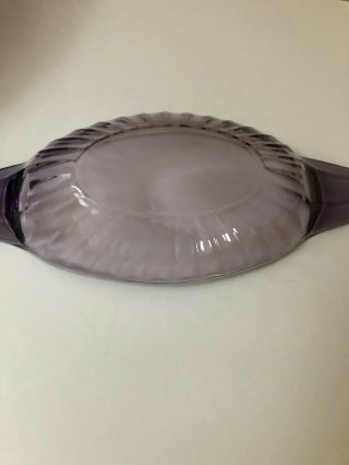 Amethyst Purple Vintage Glass Banana Split Dishes Set Of 6 Pre Owned 3