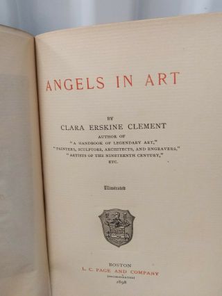 ANGELS IN ART by Clara Erskine Clement 1898 L.  C.  Page & Co. 5