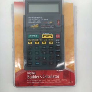 Vtg Radio Shack Builders Calculator