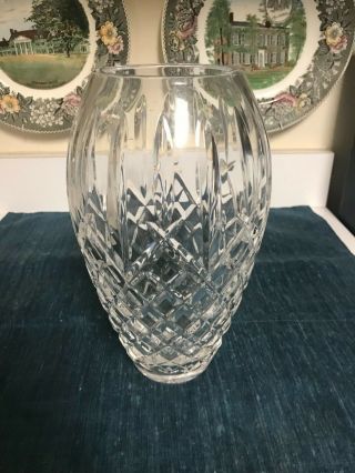 Stunning Large Vintage 9 " Waterford Araglin Cut Crystal Vase In