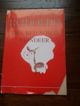 Vintage 1939 Montgomery Ward Giveaway Rudolph The Red - Nosed Reindeer Book