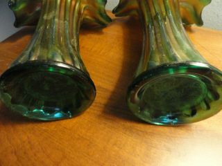 Vintage Carnival Glass Jack in the Pulpit Vases (2),  9 