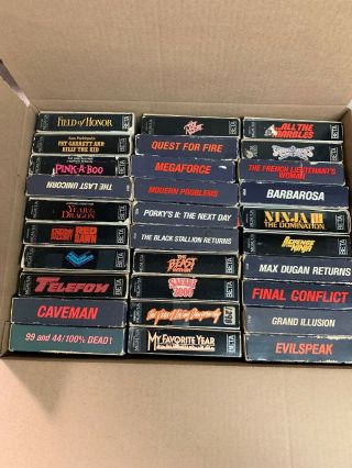 30 Vintage Beta Betamax Various Horror Action Westerns 1980’s Movies Not Vhs