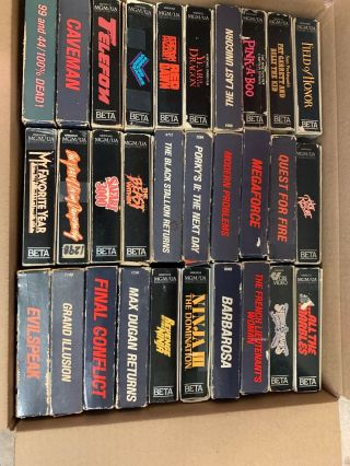 30 Vintage Beta Betamax Various Horror Action Westerns 1980’s Movies Not Vhs 5