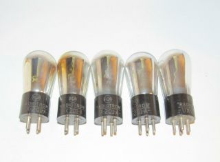 5 Identical Rca Globe Ux - 201 - A (01a) Amplifier Tubes.  Tv - 7 Test Strong.