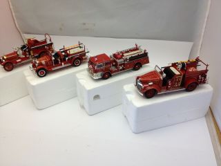Vintage National Motor Museum (4) Fire Engines Trucks Signature Series