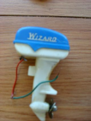 Vintage Wizard Outboard Motor In Running