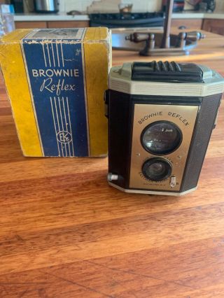 Vintage Eastman Kodak Brownie Reflex Synchro Model Camera Box