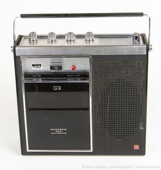 Vintage Panasonic Rf - 7270 Portable Fm Am Radio Cassette Recorder Japan 1968