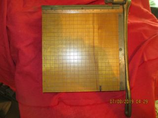 Vintage Ingento Guillotine Paper Cutter Trimmer 10 " X 10 " Made In U.  S.  A.