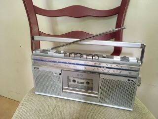 Vintage Jvc Rc - S5jw Boombox Cassette Player/recorder/am/fm Mini Ghettoblaster