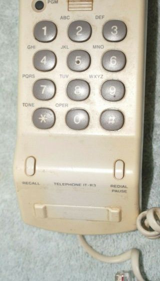 Vintage Sony IT - B3 Corded Touch - tone Telephone single Landline (BEIGE) 5
