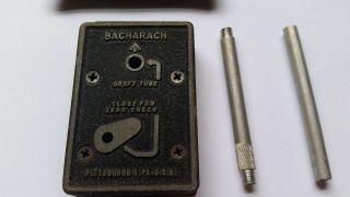 Vintage Draft - Rite By BACHARACH Pocket Manometer Gauge W/original case. 4