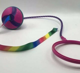 Skip It Ribbon Rainbow Streamer Vintage Toy 1990s 90s