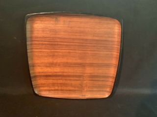 Vintage Teak Wood Wooden Tray Square Dish Plate 12”