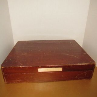 Flatware Silverware Storage Wood Chest Silverplate Box Craft Job Project Vintage