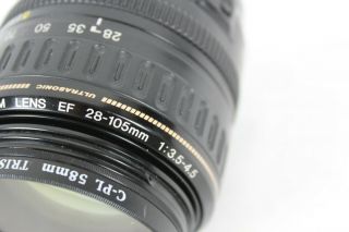 Vintage Canon EF 28 - 105mm 1:3.  5 - 4.  5 Ultrasonic Zoom Lens Made in Japan 3