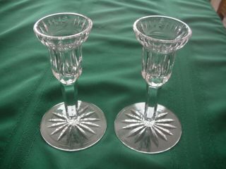 Vintage Waterford Crystal Candle Stick Holders Lismore Box