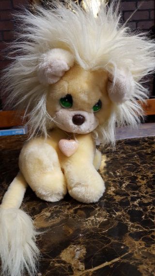 Vtg 1985 Applause Precious Moments 11 " Lion W/ Locket Plush Stuffed Animal Euc