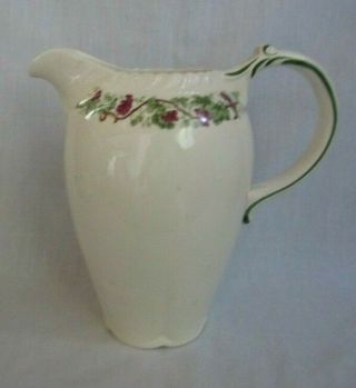 Vintage Harker Royal Gadroon Pottery Large Pitcher Jug Painted With Grapes And