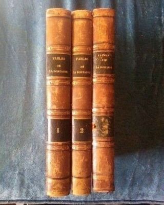 Fables De La Fontaine 1838 1840 J J Grandville Paris 3 Volumes