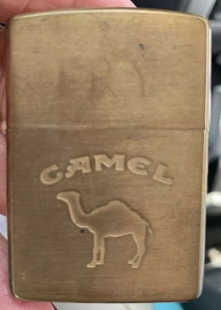 Vintage 1932 - 1992 Anniversary Joe Camel Brass Zippo Lighter