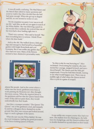 US Vintage Classic Disney Movie Collectors Stamp Panels Alice in Wonderland 4