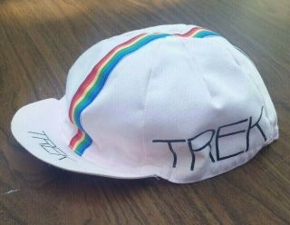 Vintage Trek Rainbow Stripe Bicycle Cycling Hat