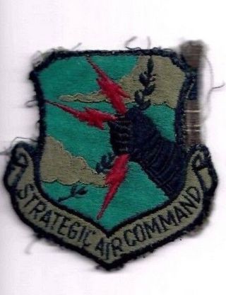 Vintage Us Air Force Usaf Strategic Air Command Patch Approx.  2 " X3 " Viet Nam Era