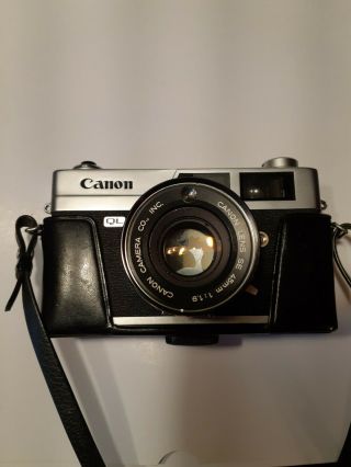Vintage Canon Canonet Ql19 35mm Rangefinder Film Camera Japan