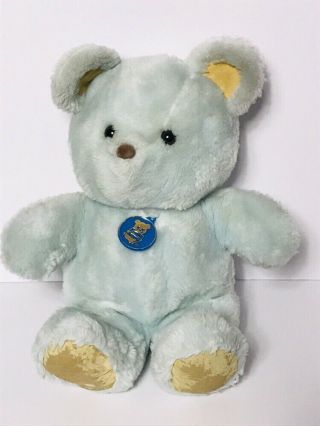 Vtg Dakin Pink Blue Teddy Bear Stuffed Animal Plush 14 " Lovey Korea 1982 Tags